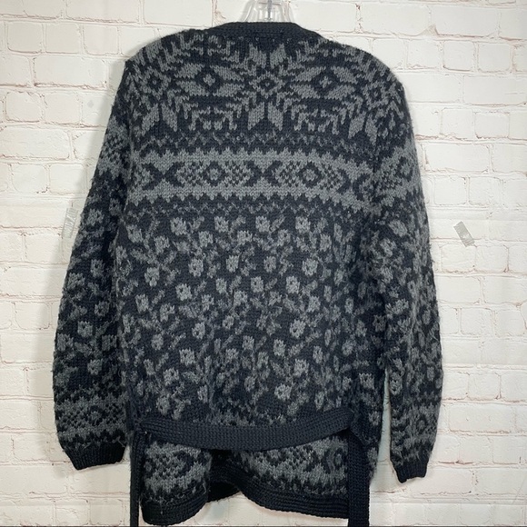 Gap Sweater Knit By Hand Womens Small Mohair Wool Aztec Western Open Cardigan - Picture 8 of 9